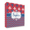 Patriotic Fleur de Lis 3 Ring Binder - Full Wrap - 2" (Personalized)