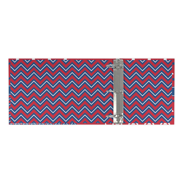 Patriotic Fleur de Lis 3 Ring Binders - Full Wrap - 3" - OPEN INSIDE