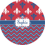 Patriotic Fleur de Lis Multipurpose Round Labels - 5" (Personalized)