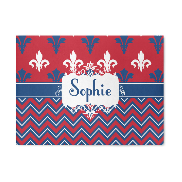 Custom Patriotic Fleur de Lis Area Rug (Personalized)