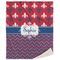 Patriotic Fleur de Lis 50x60 Sherpa Blanket
