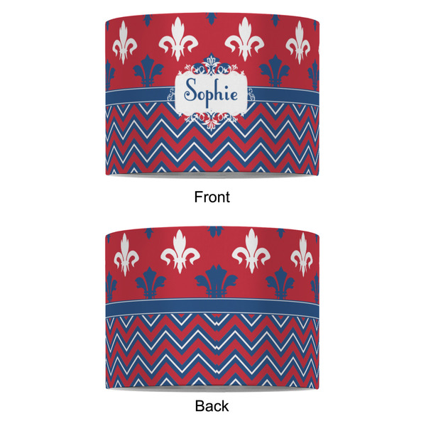 Patriotic Fleur de Lis 8" Drum Lampshade - APPROVAL (Fabric)