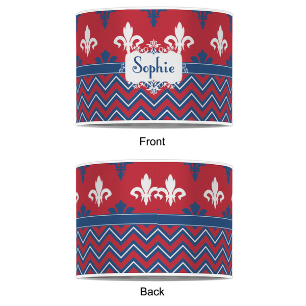 Patriotic Fleur de Lis 8" Drum Lampshade - APPROVAL (Poly Film)
