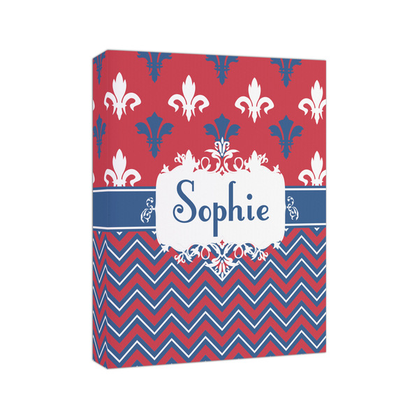 Patriotic Fleur de Lis 8x10 - Canvas Print - Angled View