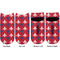 Patriotic Fleur de Lis Adult Ankle Socks - Double Pair - Front and Back - Apvl