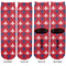 Patriotic Fleur de Lis Adult Crew Socks - Double Pair - Front and Back - Apvl