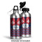 Patriotic Fleur de Lis Aluminum Water Bottle - Alternate lid options