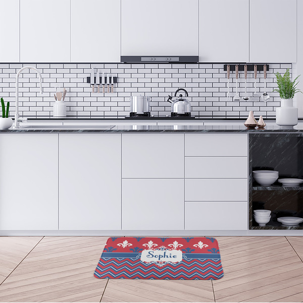 Patriotic Fleur de Lis Anti-Fatigue Kitchen Mats - LIFESTYLE