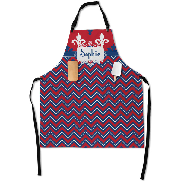 Patriotic Fleur de Lis Apron - Flat with Props (MAIN)