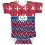 Patriotic Fleur de Lis Baby Bodysuit 6-12 (Personalized)