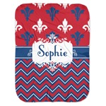 Patriotic Fleur de Lis Baby Swaddling Blanket (Personalized)
