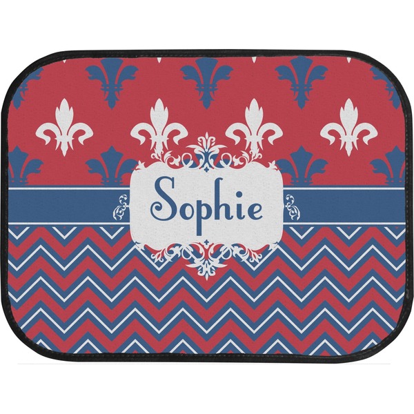 Patriotic Fleur de Lis Back Seat Car Mat