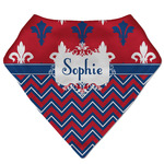 Patriotic Fleur de Lis Bandana Bib (Personalized)