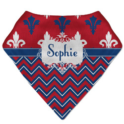 Patriotic Fleur de Lis Bandana Bib (Personalized)