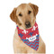 Patriotic Fleur de Lis Dog Bandana Scarf w/ Name or Text