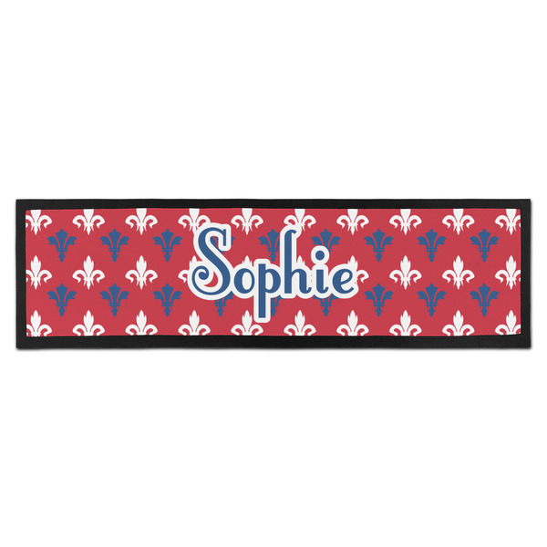 Custom Patriotic Fleur de Lis Bar Mat - Large (Personalized)