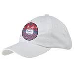 Patriotic Fleur de Lis Baseball Cap - White (Personalized)