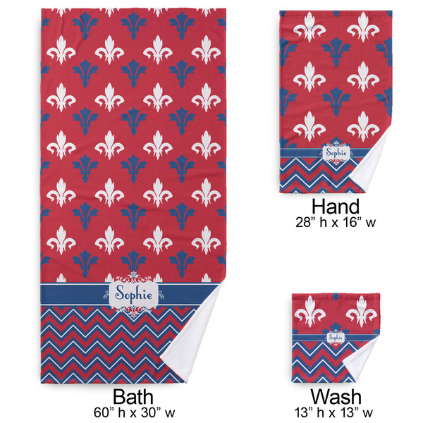 Patriotic Fleur de Lis Bath Towel Sets - 3-piece - Approval