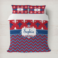 Patriotic Fleur de Lis Duvet Cover (Personalized)