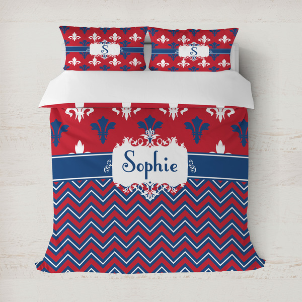 Custom Patriotic Fleur de Lis Duvet Cover (Personalized)