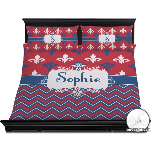 Patriotic Fleur de Lis Bedding Set (King) - Duvet