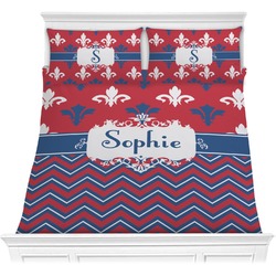 Patriotic Fleur de Lis Comforter Set - Full / Queen (Personalized)