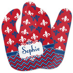 Patriotic Fleur de Lis Baby Bib w/ Name or Text