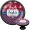 Patriotic Fleur de Lis Cabinet Knob (Black) (Personalized)