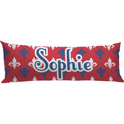 Patriotic Fleur de Lis Body Pillow Case (Personalized)