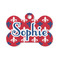 Patriotic Fleur de Lis Bone Shaped Dog ID Tag - Small (Personalized)