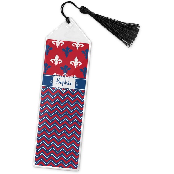 Custom Patriotic Fleur de Lis Book Mark w/Tassel (Personalized)