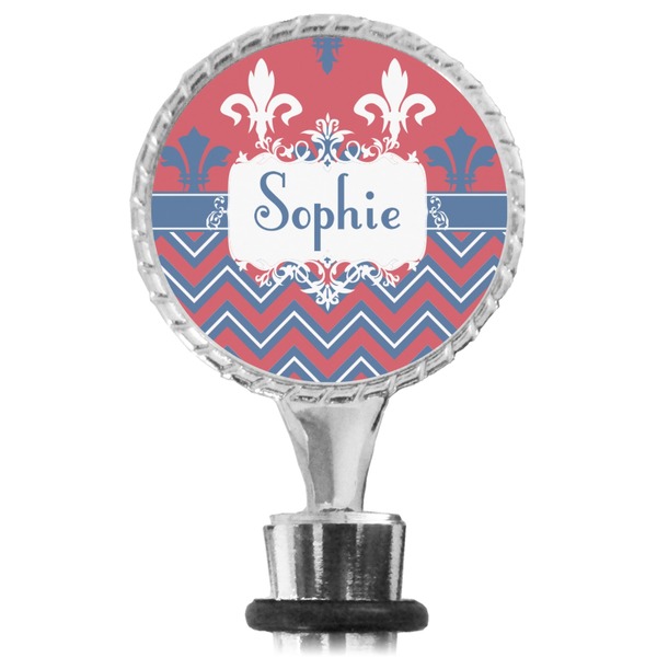 Patriotic Fleur de Lis Bottle Stopper Main View