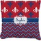 Patriotic Fleur de Lis Faux-Linen Throw Pillow 20" (Personalized)