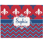 Patriotic Fleur de Lis Woven Fabric Placemat - Twill w/ Name or Text