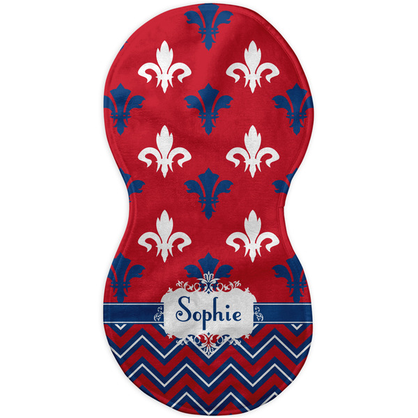 Patriotic Fleur de Lis Burp Peanut Shaped Flat