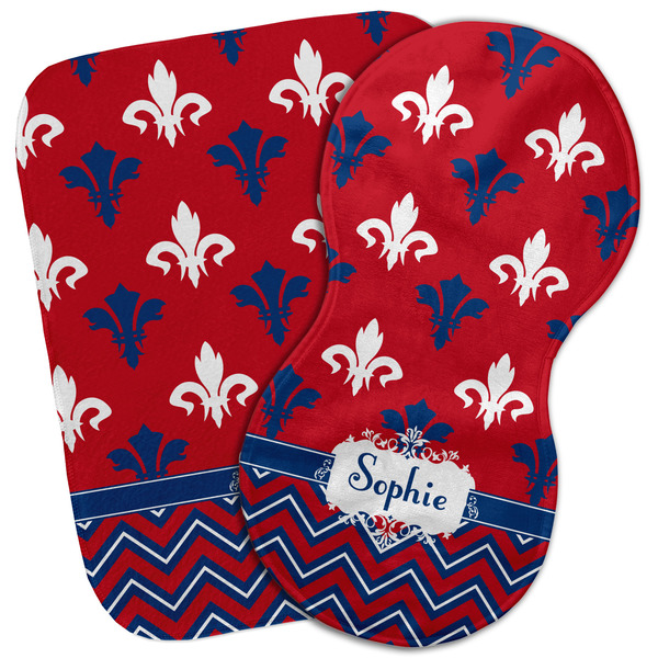 Custom Patriotic Fleur de Lis Burp Cloth (Personalized)