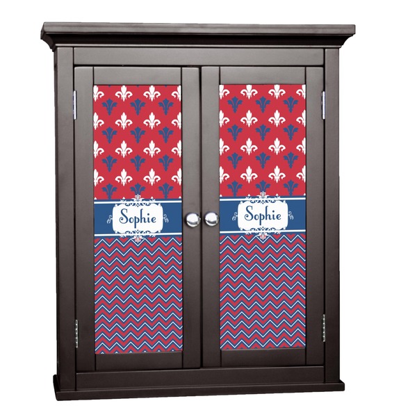 Custom Patriotic Fleur de Lis Cabinet Decal - Custom Size (Personalized)