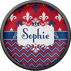Patriotic Fleur de Lis Cabinet Knob (Black) (Personalized)