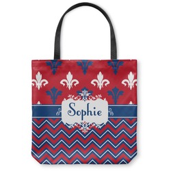 Patriotic Fleur de Lis Canvas Tote Bag (Personalized)