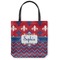 Patriotic Fleur de Lis Canvas Tote Bag - Small - 13"x13" (Personalized)