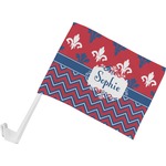 Patriotic Fleur de Lis Car Flag - Small w/ Name or Text