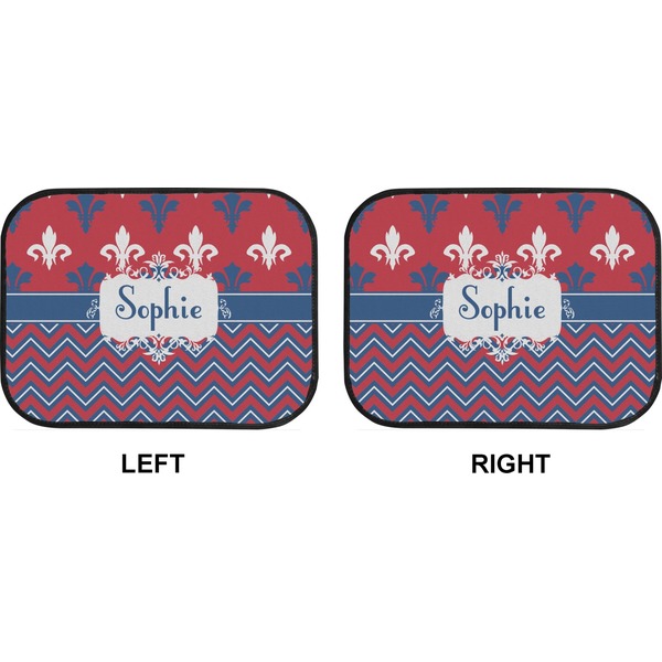 Patriotic Fleur de Lis Car Floor Mats (Back Seat) (Approval)