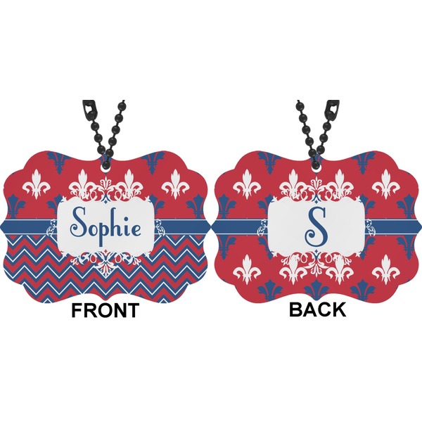Patriotic Fleur de Lis Car Ornament (Approval)