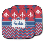 Patriotic Fleur de Lis Car Sun Shade - Two Piece (Personalized)