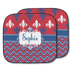 Patriotic Fleur de Lis Car Sun Shade - Two Piece (Personalized)
