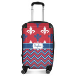 Patriotic Fleur de Lis Suitcase - 20" Carry On (Personalized)