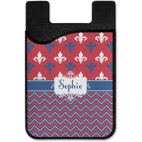 Patriotic Fleur de Lis Cell Phone Credit Card Holder