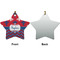 Patriotic Fleur de Lis Ceramic Flat Ornament - Star Front & Back (APPROVAL)