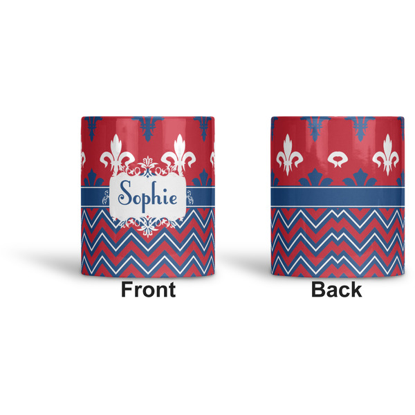 Patriotic Fleur de Lis Ceramic Pen Holder - Apvl
