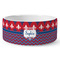 Patriotic Fleur de Lis Ceramic Dog Bowl (Large)